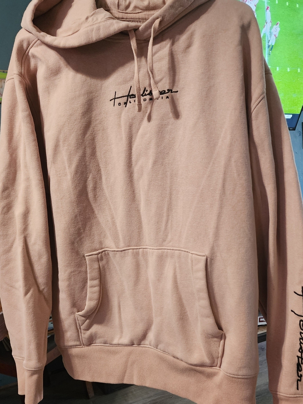 Hollister Women's Hoodie Sweatshirt - Dusty Pink Sz XL - Picture 2 of 5